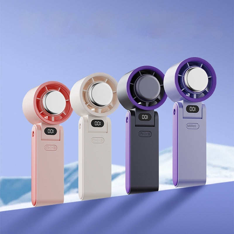 Ventilateur Numérique Portable Pliable avec Compression de Glace