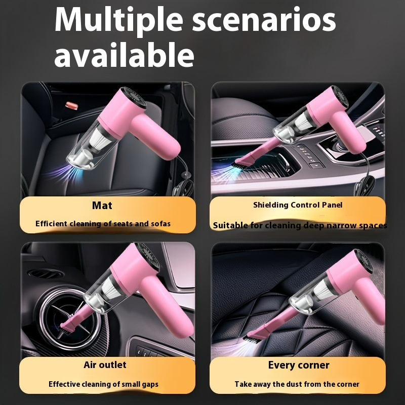 Aspirateur de Voiture Sans Fil Puissant, Haute Puissance, Pour Maison et Voiture, Portatif Mini