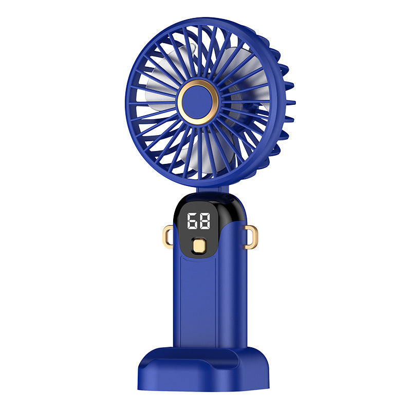 Nouveau petit ventilateur à grande vitesse transfrontalière Ventilateur de bureau portable pour étudiant Écran numérique USB extérieur Petit ventilateur portable