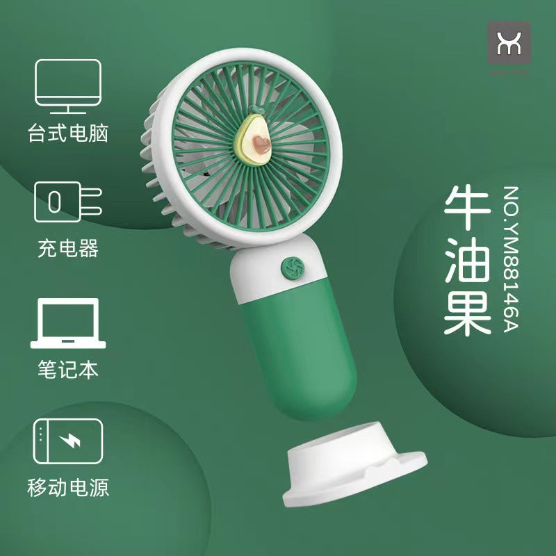 Nouveau petit ventilateur à grande vitesse transfrontalière Ventilateur de bureau portable pour étudiant Écran numérique USB extérieur Petit ventilateur portable