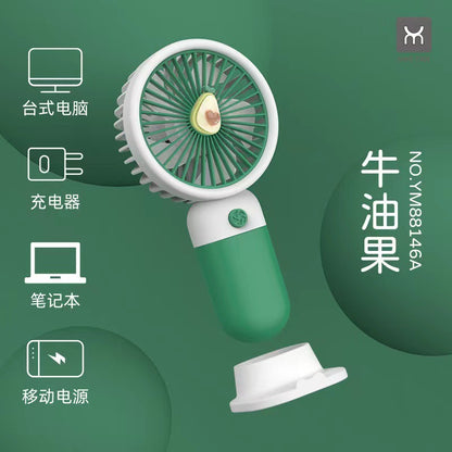 Nouveau petit ventilateur à grande vitesse transfrontalière Ventilateur de bureau portable pour étudiant Écran numérique USB extérieur Petit ventilateur portable