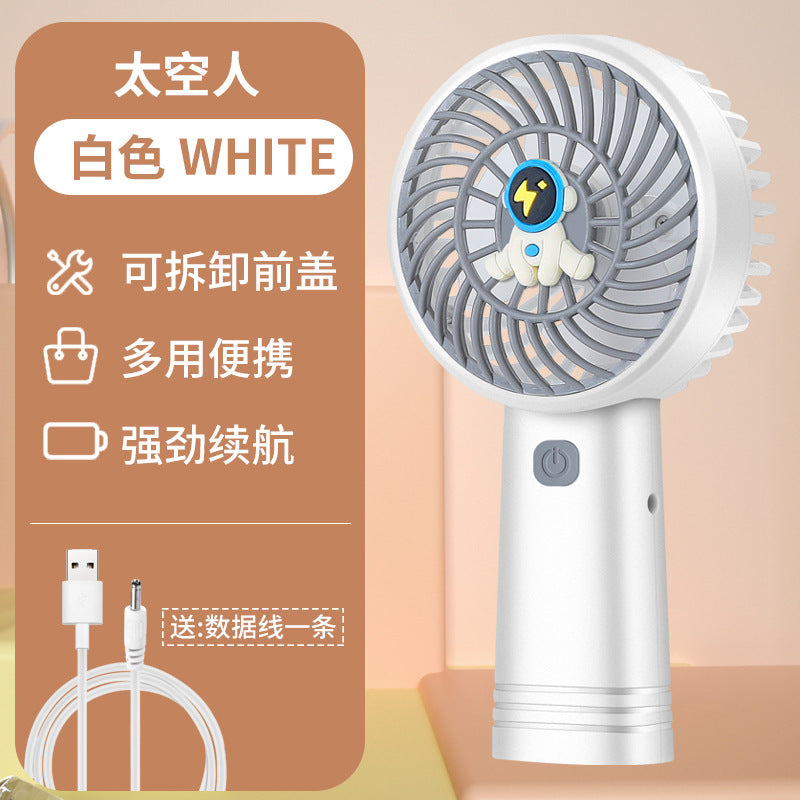 Nouveau petit ventilateur à grande vitesse transfrontalière Ventilateur de bureau portable pour étudiant Écran numérique USB extérieur Petit ventilateur portable