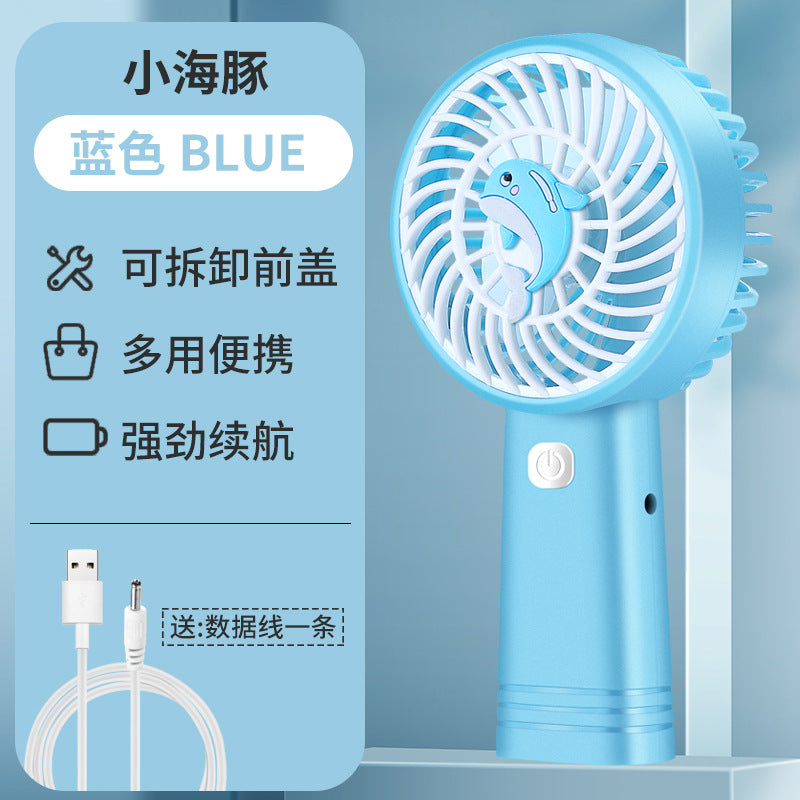 Nouveau petit ventilateur à grande vitesse transfrontalière Ventilateur de bureau portable pour étudiant Écran numérique USB extérieur Petit ventilateur portable