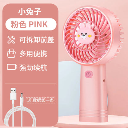 Nouveau petit ventilateur à grande vitesse transfrontalière Ventilateur de bureau portable pour étudiant Écran numérique USB extérieur Petit ventilateur portable