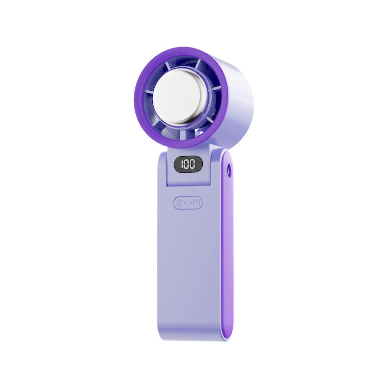 Ventilateur Numérique Portable Pliable avec Compression de Glace